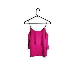 Paper Crane Sleeveless Blouse Hot Pink Medium